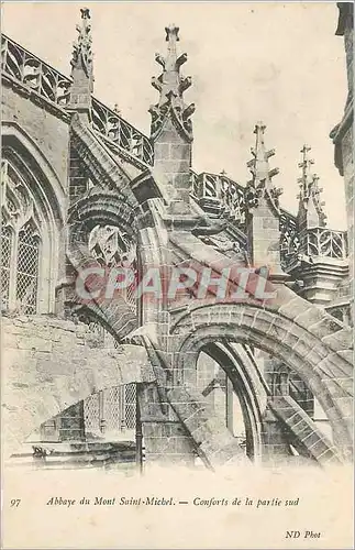 Cartes postales Abbaye du Mont Saint Michel Comforts de la partie sud