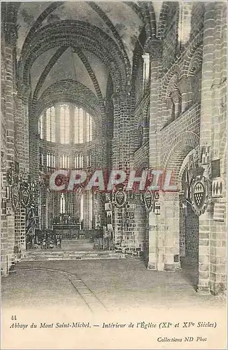 Ansichtskarte AK Abbaye du Mont Saint Michel Interieur de l Eglise xi et xv siecles