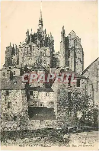 Cartes postales Mont Saint Michel Vue d l Est prise ces Remparts