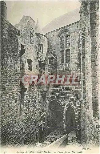 Cartes postales  Abbaye du Mont Saint Michel Cour de la Merveille