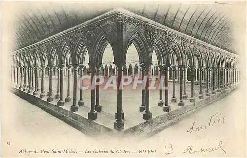 Ansichtskarte AK Abbaye du Mont Saint Michel Les Galeries du Cloitre (carte 1900)