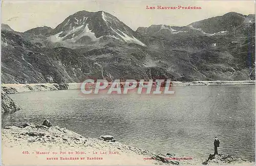 Cartes postales Les Hautes Pyrenees Massif du Pic du Midi Le Lac Bleu