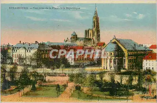 Cartes postales Strasbourg Vue prise de la Place de la Republique