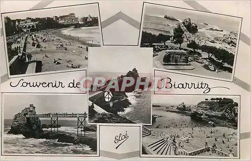 Moderne Karte Soueviner de Biarritz Elce