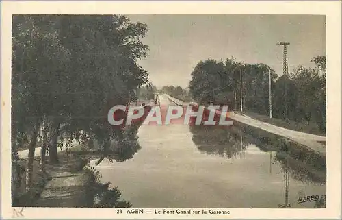 Cartes postales Agen Le Pont Canal sur la Garonne