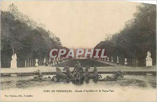 Cartes postales Parc de Versailles Bassin d Apollon et le Tapis Vert