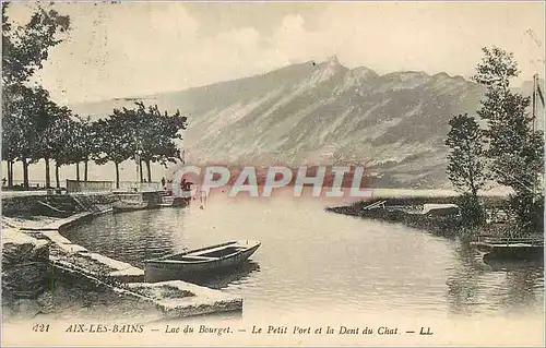 Ansichtskarte AK Aix les Bains Lac du Bourget Le Petit Port et le Dent du Chat