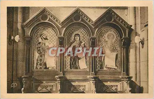 Cartes postales Paris Sacre Coeur de Montmartre Details des Stalles du Choeur