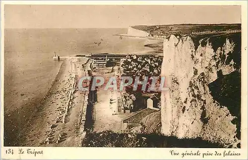 Ansichtskarte AK Le Treport Vue generale prise des falaises