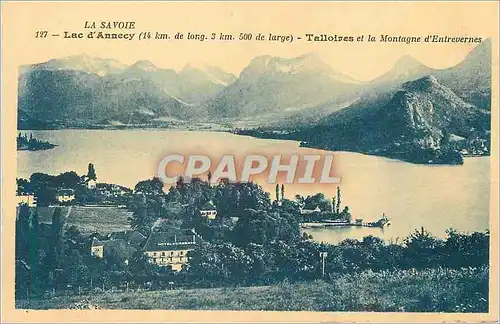 Cartes postales La Savoie Lac d Annecy Talloires et la Montagne d Entrevernes