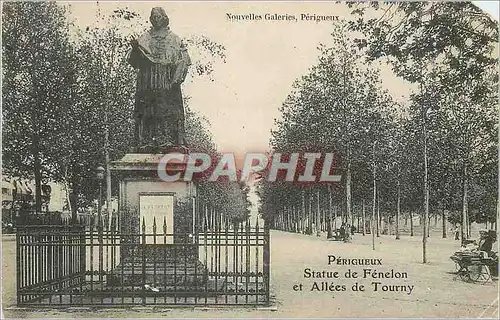 Ansichtskarte AK Nouvalles Galeries Perigueux Statue de Fenelon et Allees de Tourny