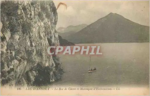 Cartes postales Lac D Annecy Le Roc de Chere et Montagne d Entrevernes