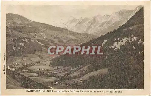 Cartes postales Saint Jean de Sixt La vallee du Grand Bornand et la Chaine des Aravis