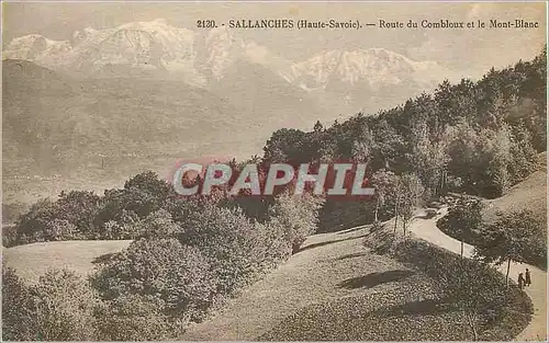 Cartes postales Sallanches Haute Savoie Route du Combloux et le Mont Blanc