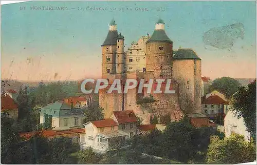 Cartes postales Montbeliard Le Chateau vu de la Gare