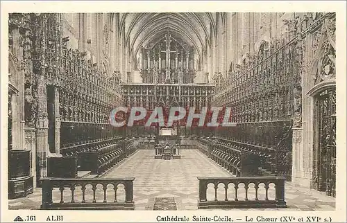 Cartes postales Albi Cathedrale Sainte Cecile Le Choeur xv et xvi s Orgue