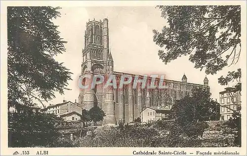 Cartes postales Albi Cathedrale Sainte Cecile Facade meridionale