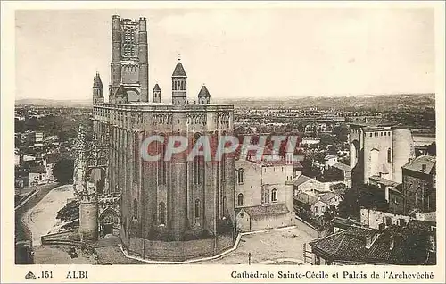 Ansichtskarte AK Albi Cathedrale Sainte Cecile et Palais de l Archeveche