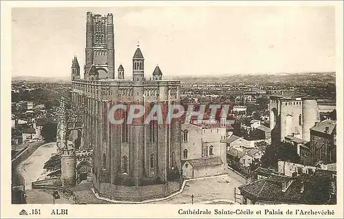 Cartes postales Albi Cathedrale Sainte Cecile et Palais de l Archeveche
