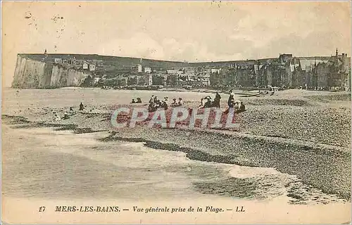 Cartes postales Mers les Bains Vue generale prise de la Plage