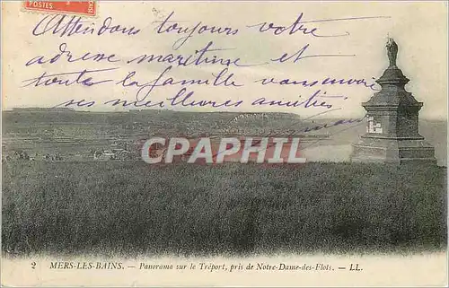 Cartes postales Mers les Bains Panorama sur le Treport pris de Notre Dame des Flots
