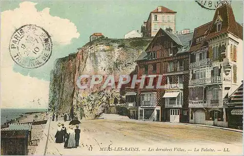 Cartes postales Mers les Bains Les dernieres Villas La Falaise