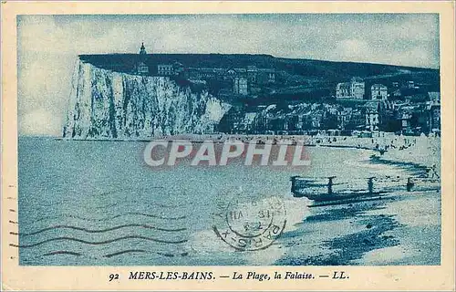 Cartes postales Mers les Bains La Plage la Falaise
