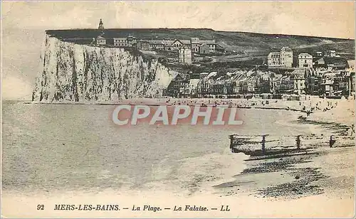 Cartes postales Mers les Bains La Plage La Falaise