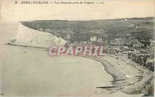 Cartes postales Mers les Bains Vue generale prise du Treport