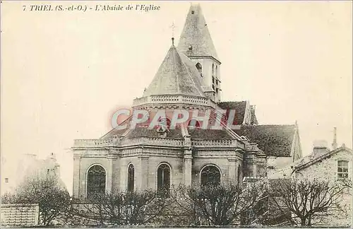 Cartes postales Triel S et O L Abside de l Eglise