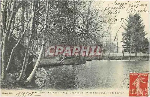 Cartes postales Conde sur Vesgre S et O Une Vue sur la Piece d Eau au Chateau du Rouvray