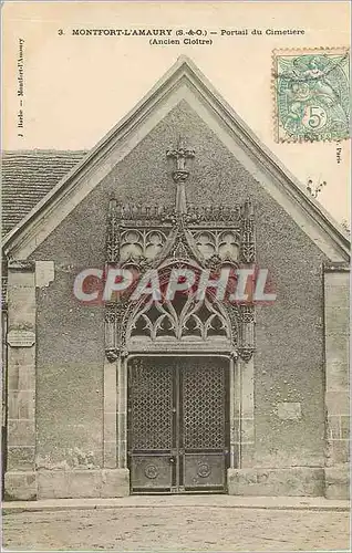 Cartes postales Montfort L Amaury S O Portail du Cimetiere Ancien Cloitre
