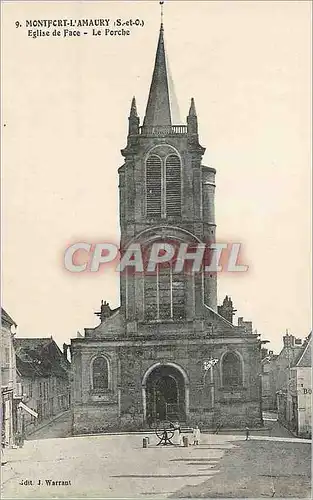 Cartes postales Montfort L Amaury S et O Eglise de Face Le Porche