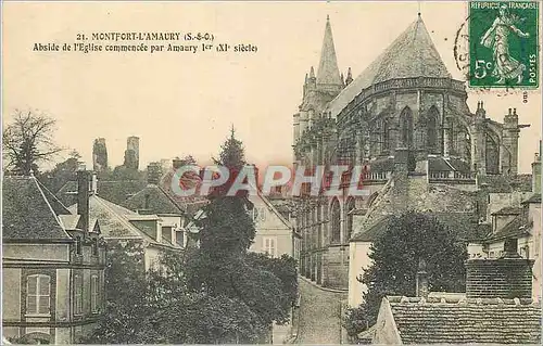 Cartes postales Montfort L Amaury S O Abside de l Eglise commencee par Amaury I xi siecle