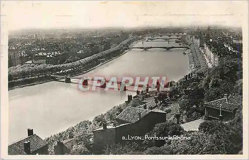 Moderne Karte Lyon Ponts sur le Rhone