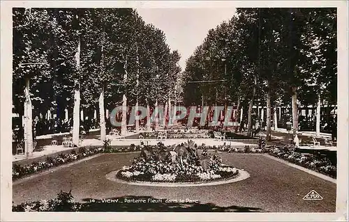 Moderne Karte Vichy Parterre Fleuri dans le Parc