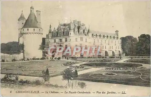 Ansichtskarte AK Chenonceaux Le Chateau La Facade Occidentale Vue des Jardins