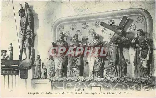 Cartes postales Laval Chapelle de Notre Dame de Pritz Saint Christophe et le Chemin Croix