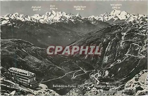 Cartes postales moderne Belvedere Furka Walliser Alpen