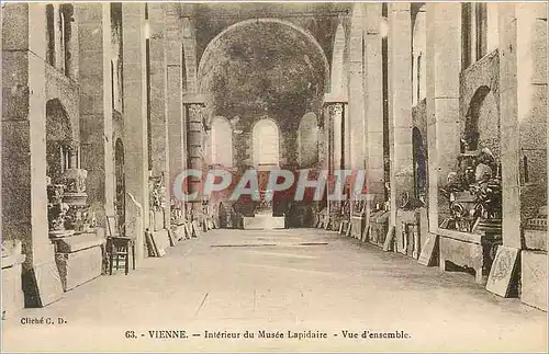 Cartes postales Vienne Interieur du Musee Lapidaire Vue d ensemble