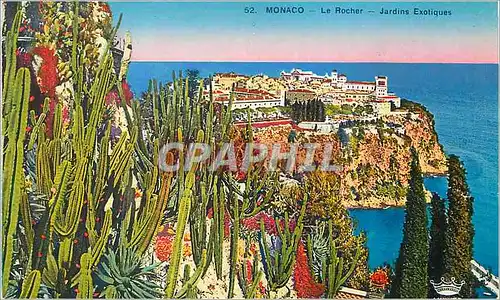 Cartes postales Monaco Le Rocher Jardins Exotiques