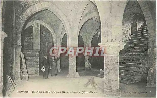 Ansichtskarte AK Provins Interieur de la Grange aux Dimes Sous Sol xiii siecle