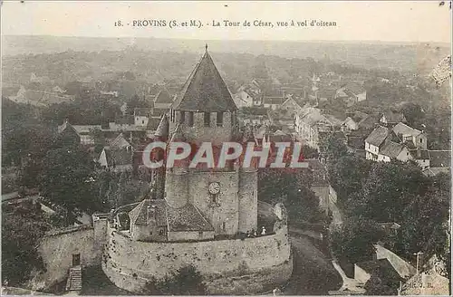 Ansichtskarte AK Provins S et M La Tour de Cesar vue a vol d oisean