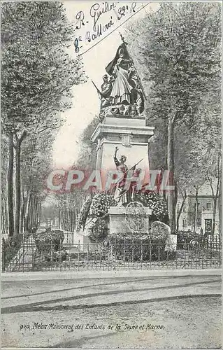 Ansichtskarte AK Melun Monument des Enfants de la Siene et Marne