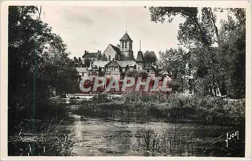 Moderne Karte Montigny sur Loing S et M L Eglise et l Hotel de la Vanne Rouge