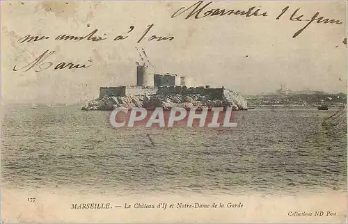 Cartes postales Marseille Le Chateau d If et Notre Dame de la Garde