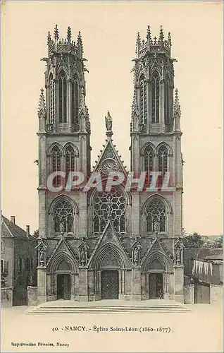 Cartes postales Nancy Eglise Saint Leon