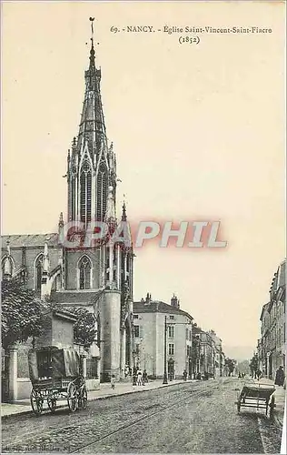 Cartes postales Nancy Eglise Saint Vincent Saint Fiacre