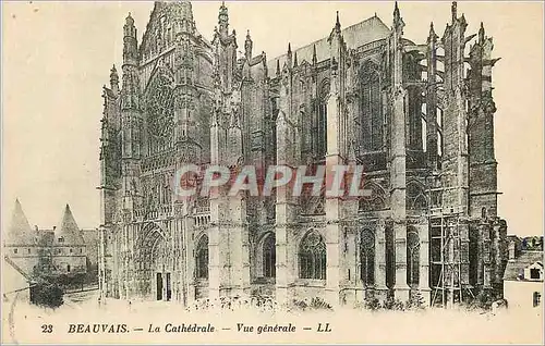 Cartes postales Beauvais La Cathedrale Vue generale