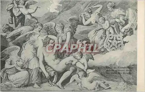 Cartes postales Palais de Fontainebleau Adonis mourant entre les mains des Graces